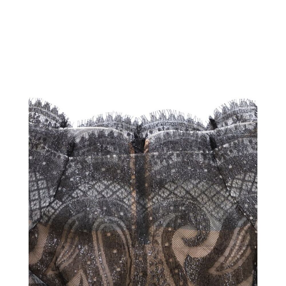 Erdem Paisley Lace Midi Shift Dress in Black Polyester - Picture 6 of 7